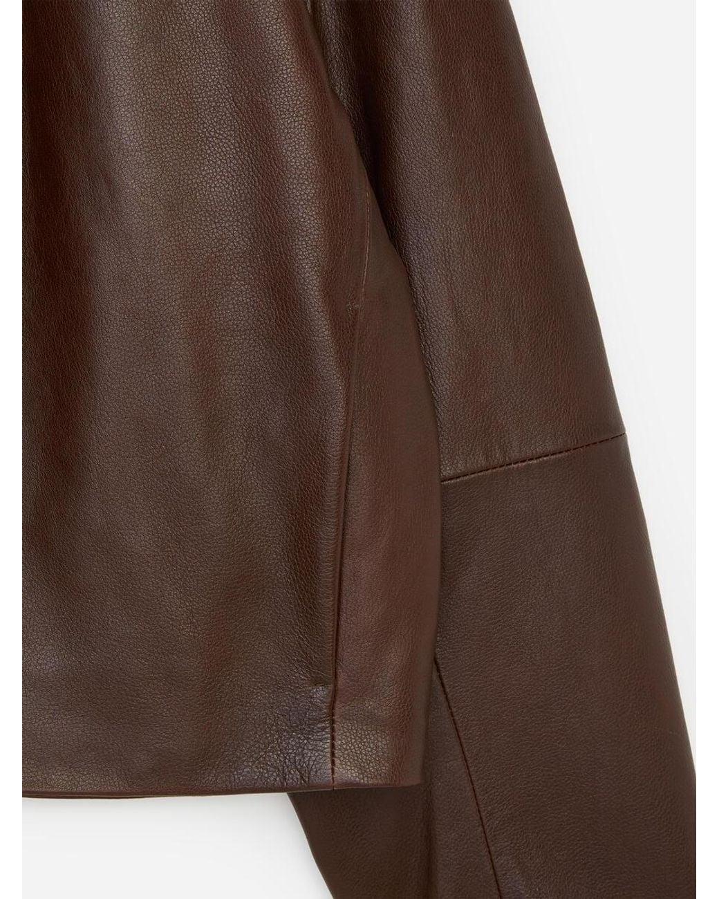 ARKET Blue Short Leather Jacket