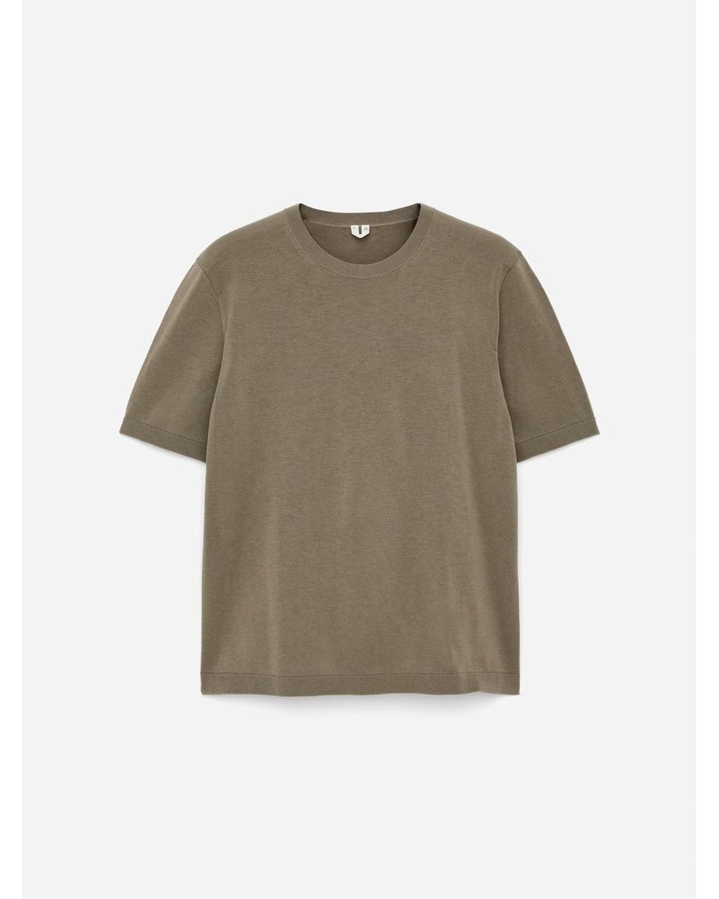 ARKET Gray Fine-Knit Cotton T-Shirt for men