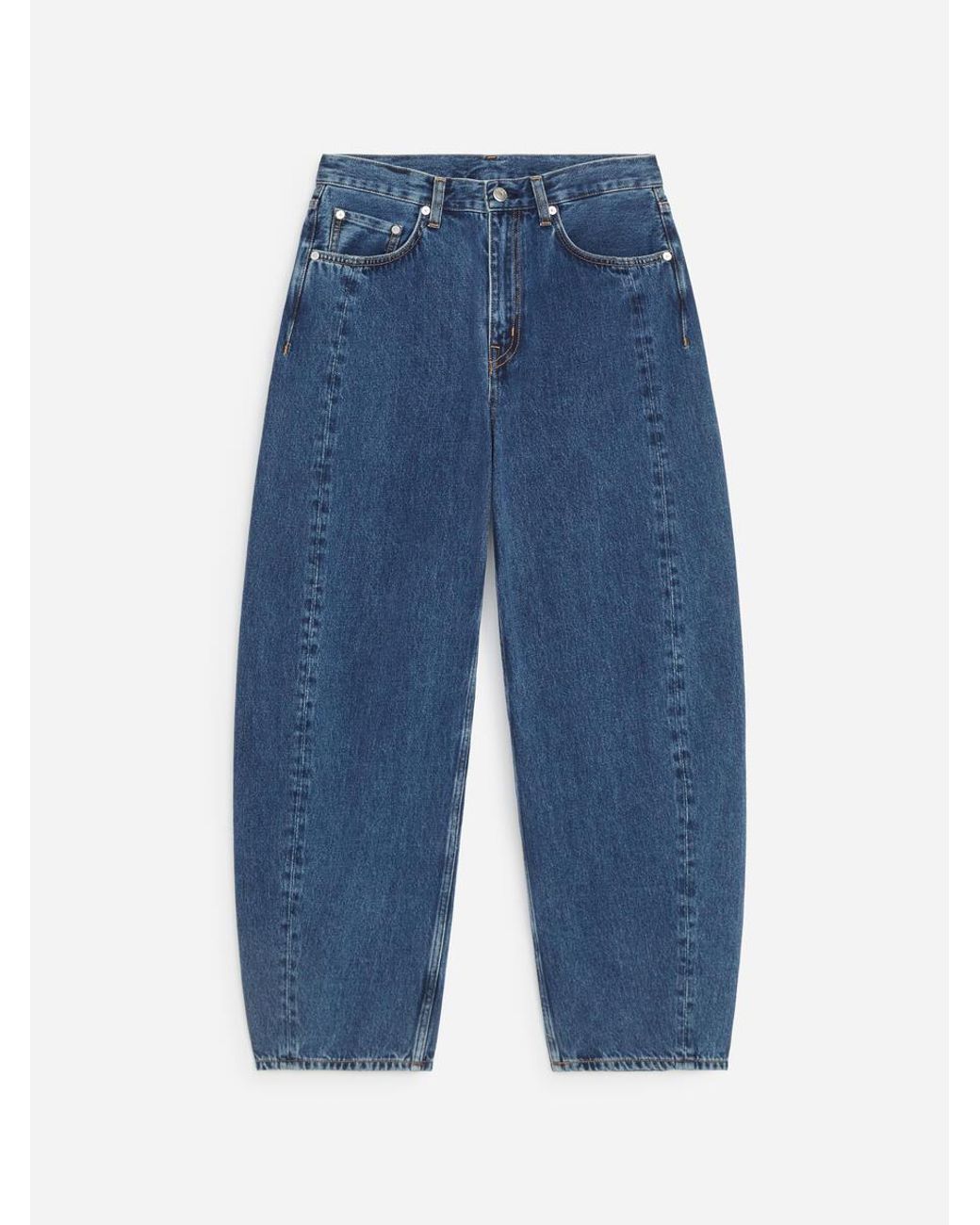 ARKET Blue Bloom Barrel Jeans