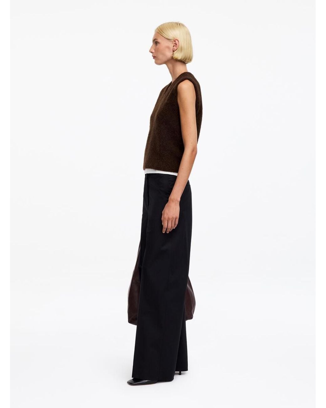 ARKET Black Alpaca-Wool Blend Vest