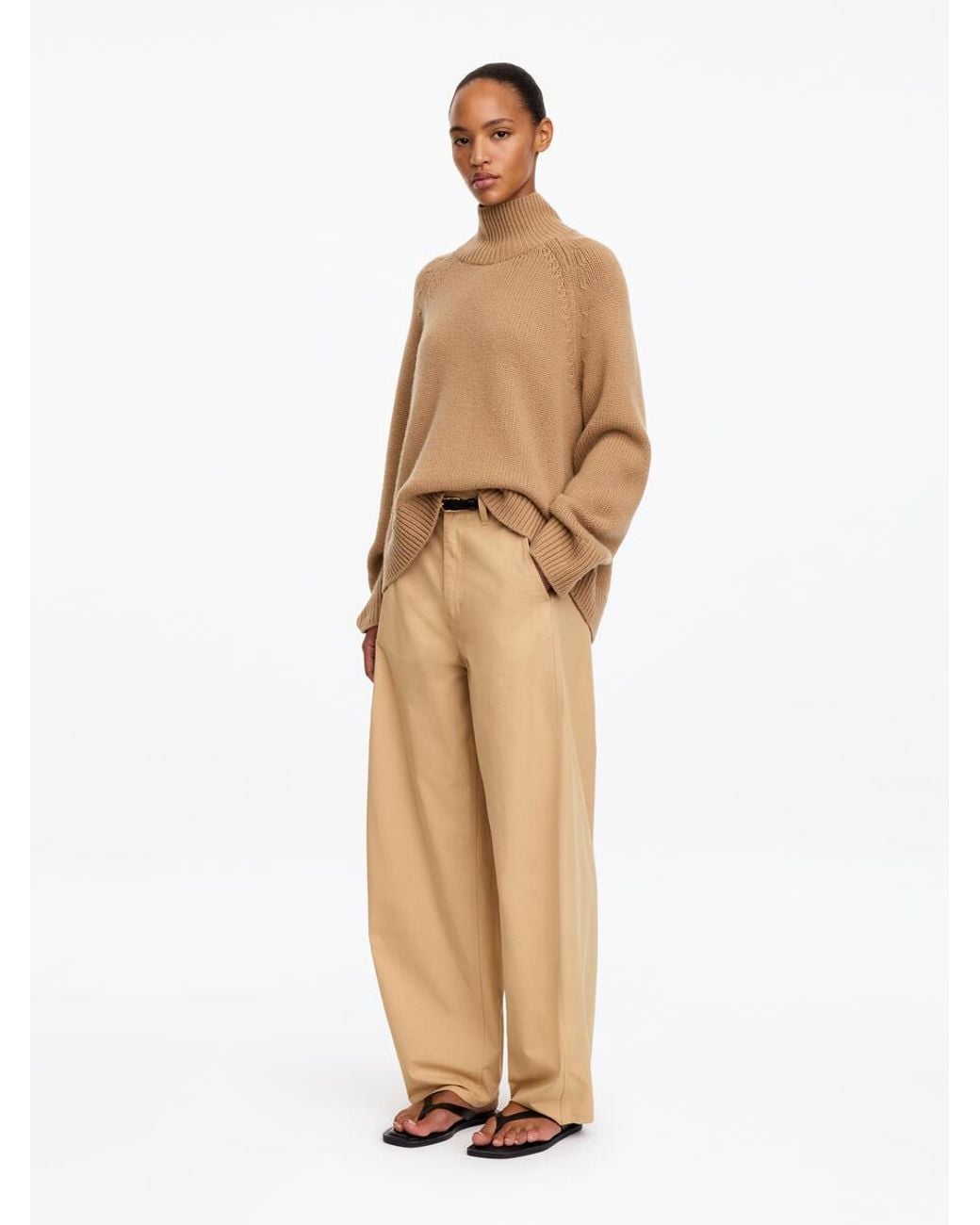 ARKET Natural Chunky Pure Cashmere Jumper
