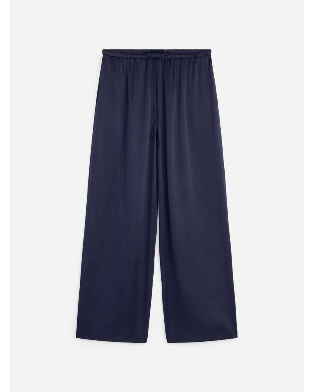 ARKET Blue Silk Satin Trousers