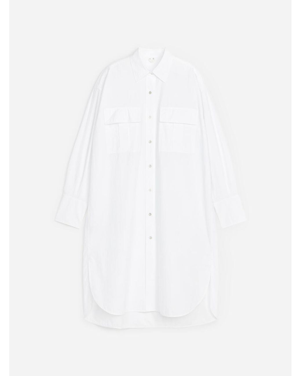 ARKET White Cotton Shirt Dress