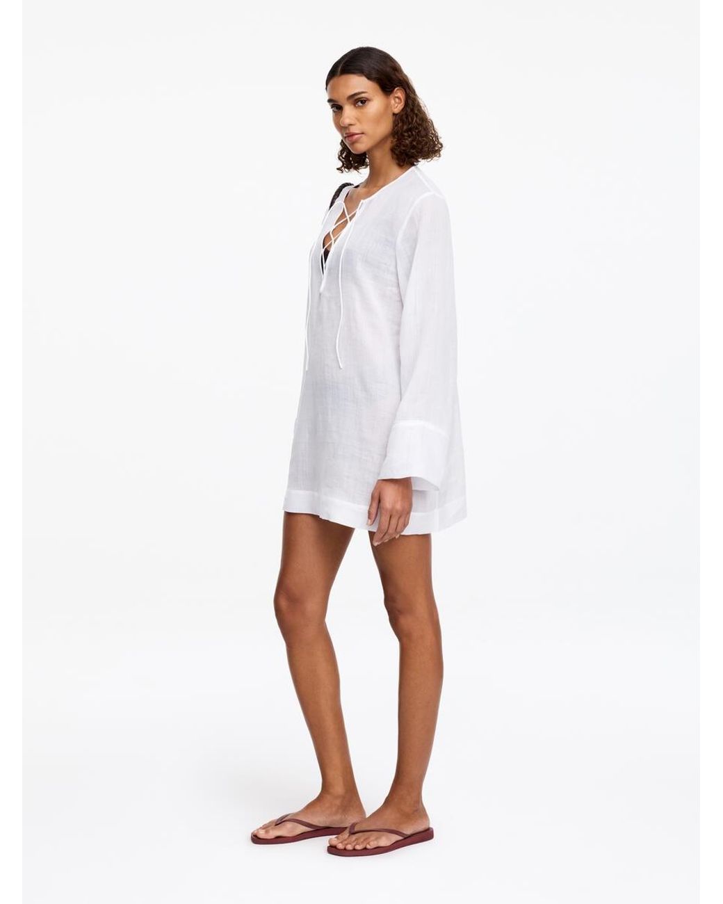 ARKET White Ramie Beach Dress