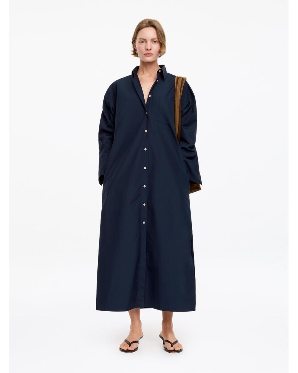 ARKET Blue Cotton Shirt Dress