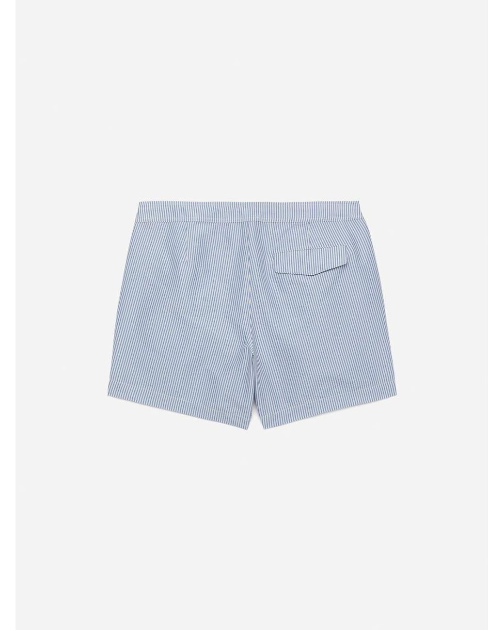 ARKET Blue Seersucker Swim Shorts for men