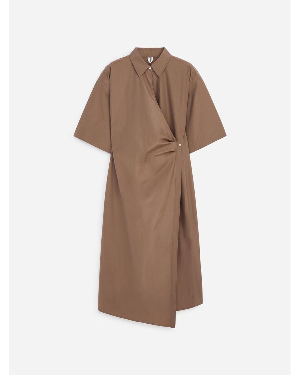 ARKET Natural Cotton Wrap Dress