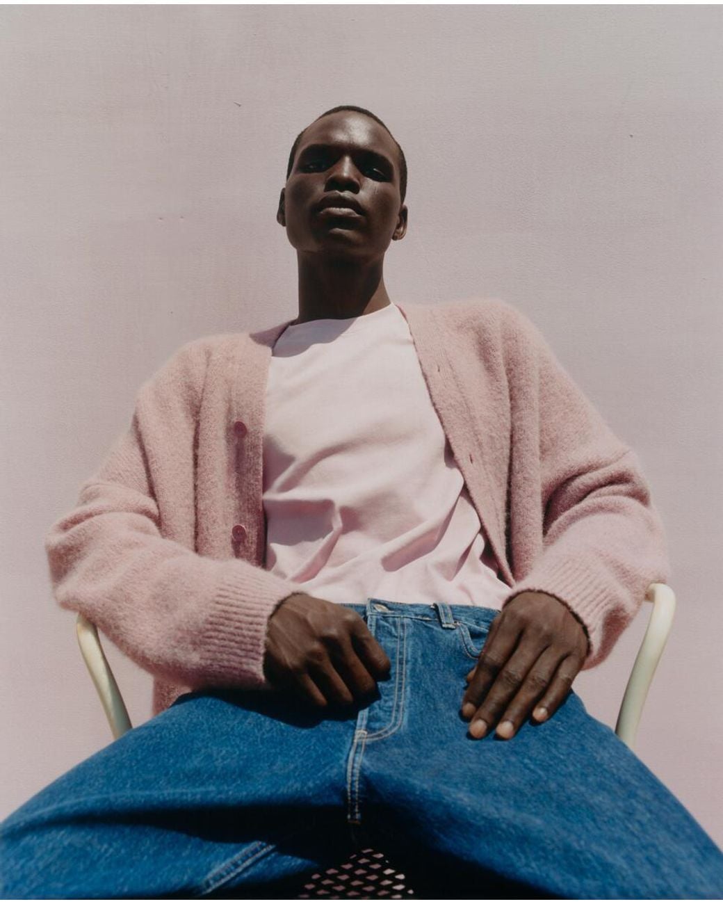 ARKET Pink Wool Blend Cardigan for men