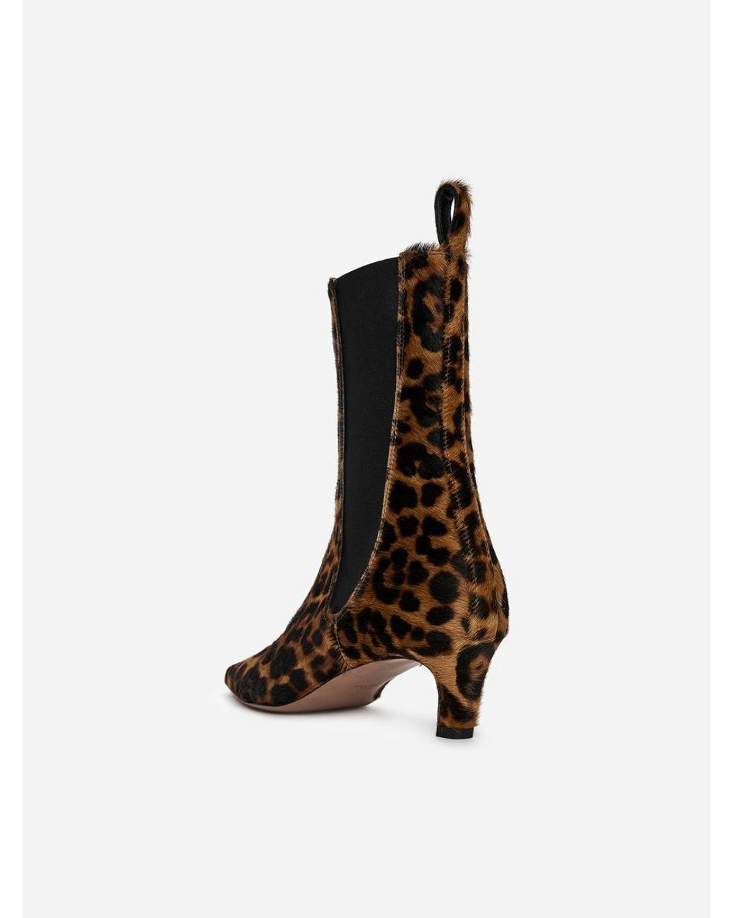 ARKET Black Pony Hair-Effect Ankle Boots