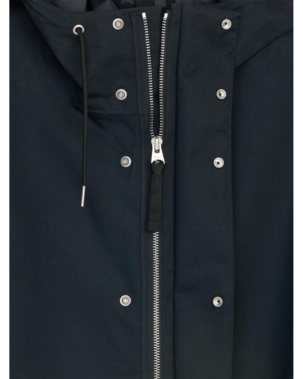 ARKET Blue Hooded Parka for men