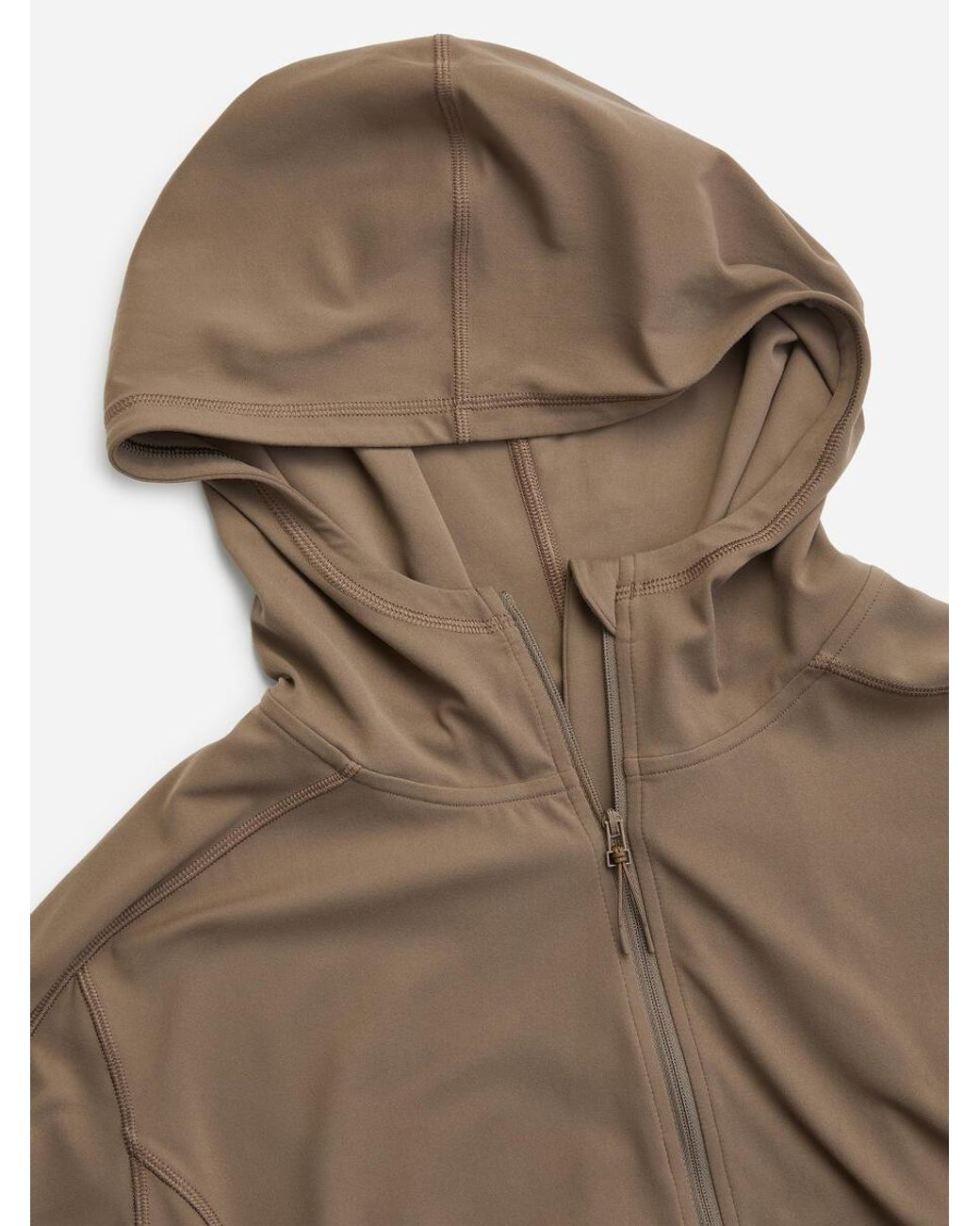 ARKET Brown Active Zip Jacket Hoodie