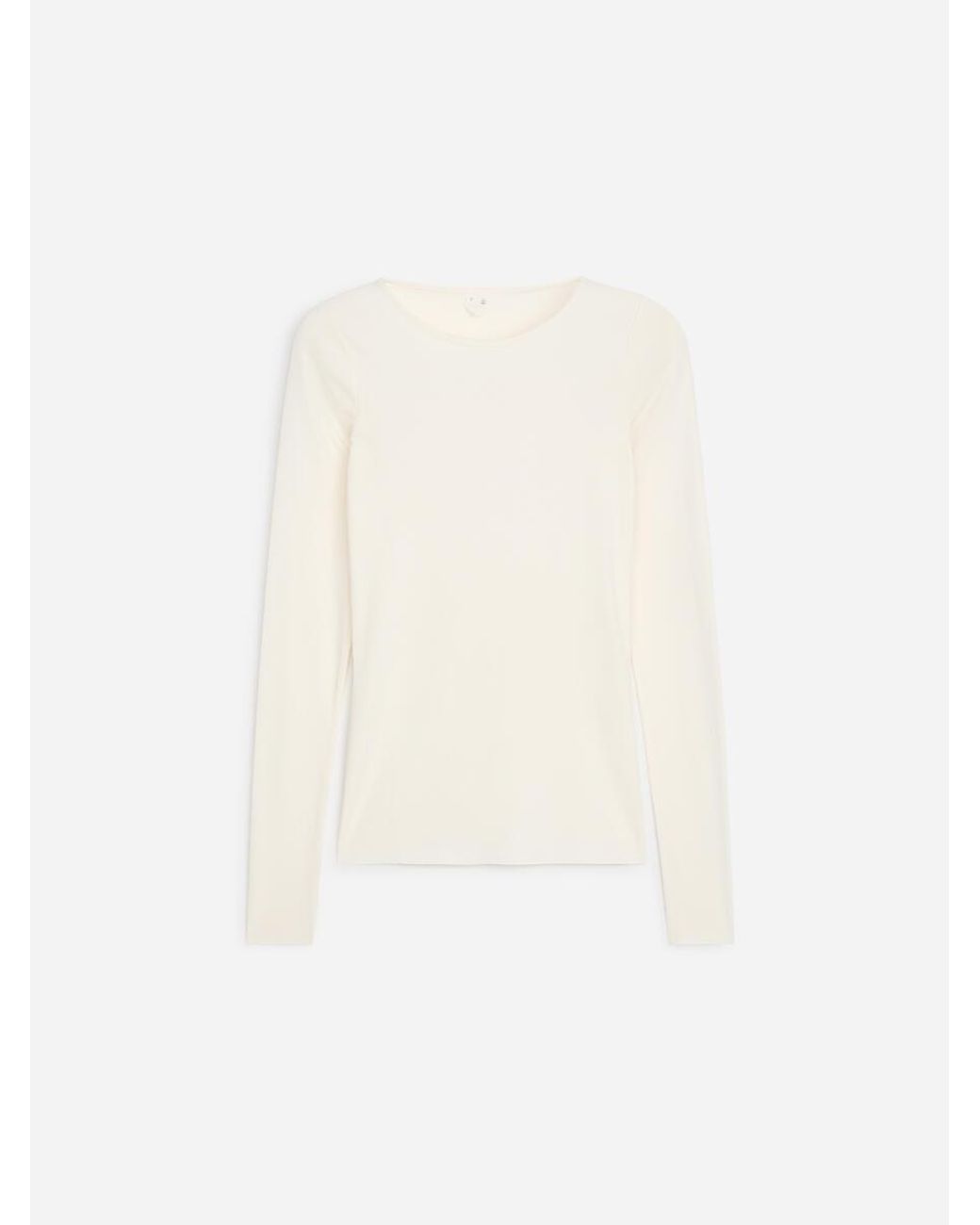 ARKET White Sheer Rib Long-Sleeve Top