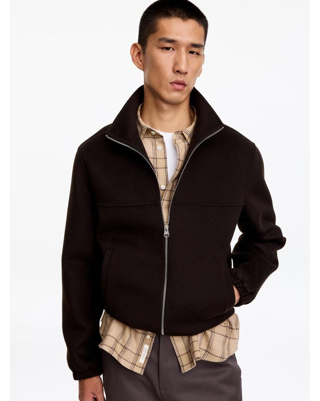 ARKET Natural Brushed Flannel Shirt for men