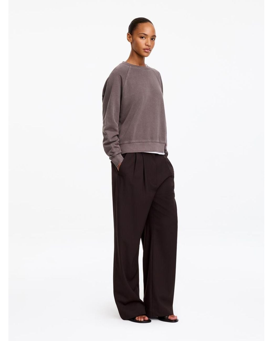 ARKET Gray Cotton Terry Sweatshirt