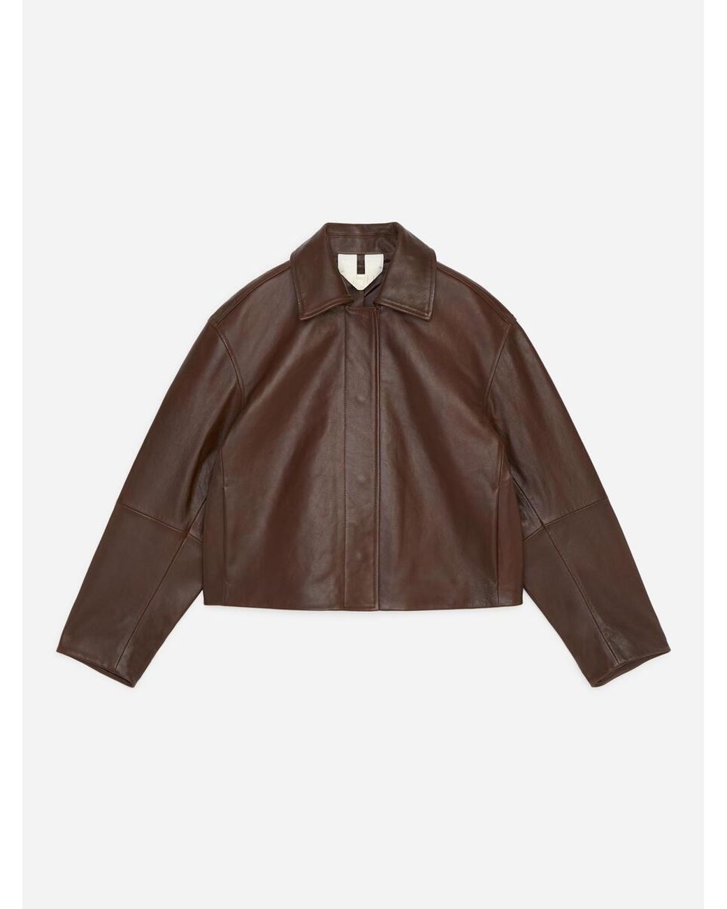 ARKET Blue Short Leather Jacket