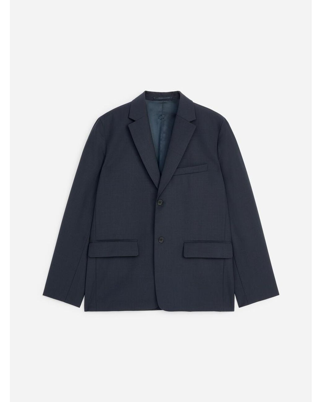 ARKET Blue Lightweight Wool Blazer for men