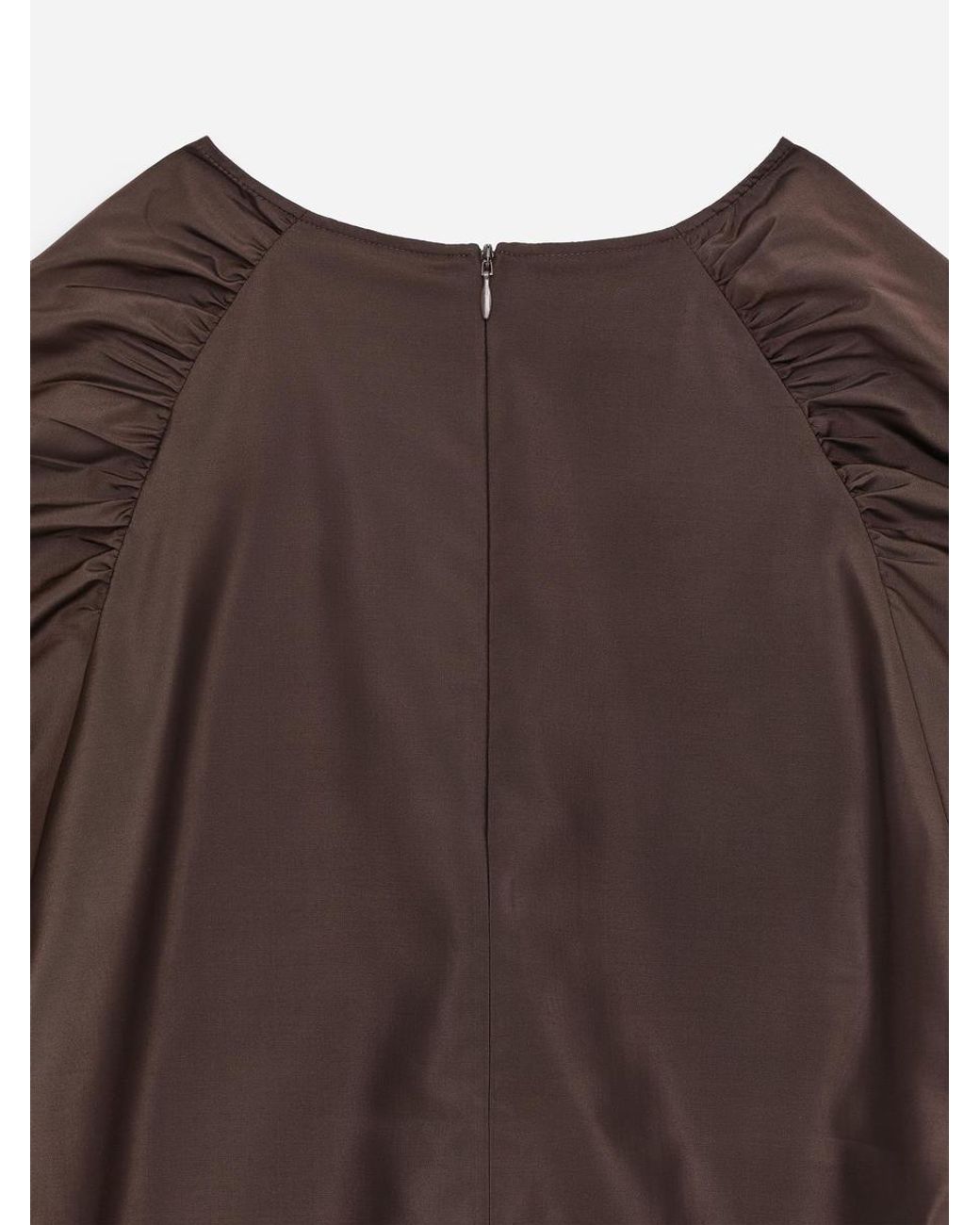 ARKET Brown Silk-Blend Blouse