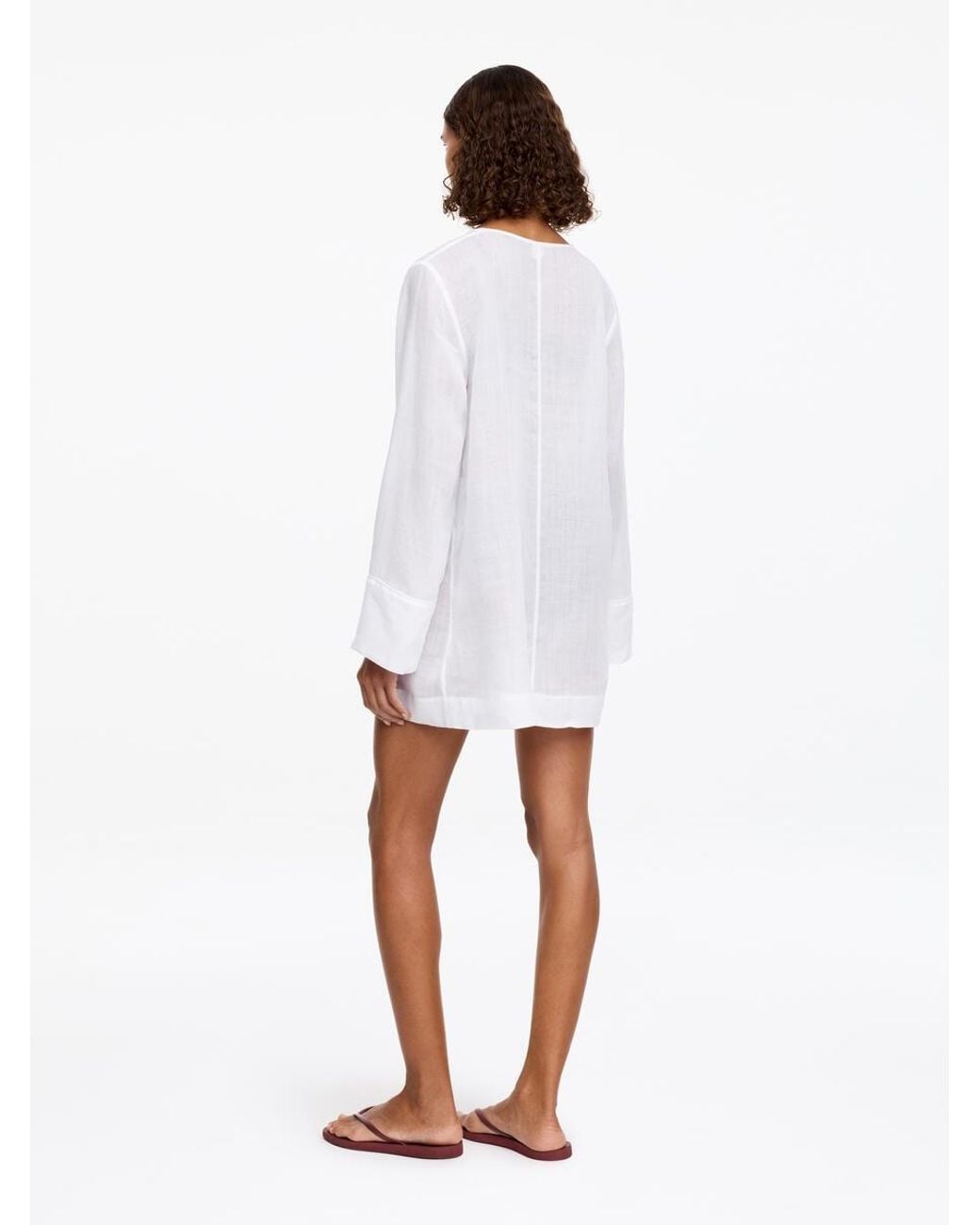 ARKET White Ramie Beach Dress
