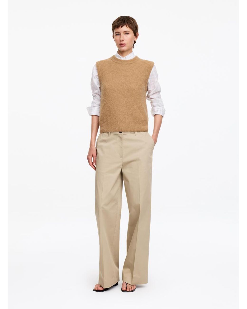 ARKET Natural Alpaca-Wool Blend Vest