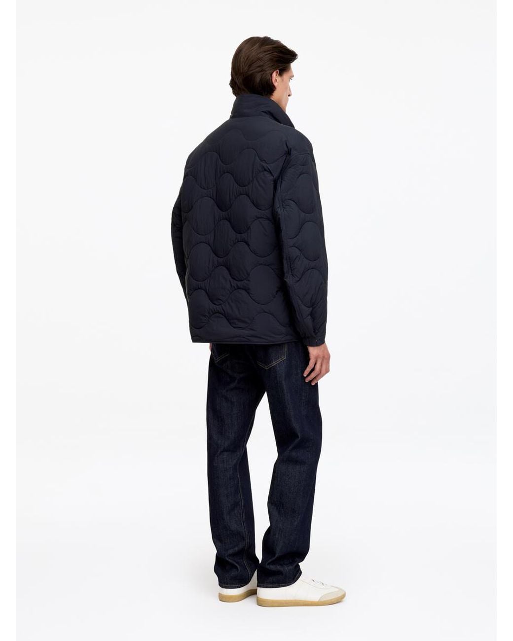 ARKET Blue Quilted Down Jacket for men