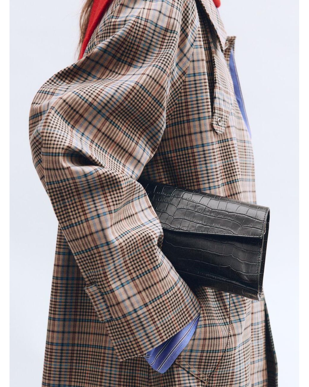 ARKET Natural Checked Car Coat