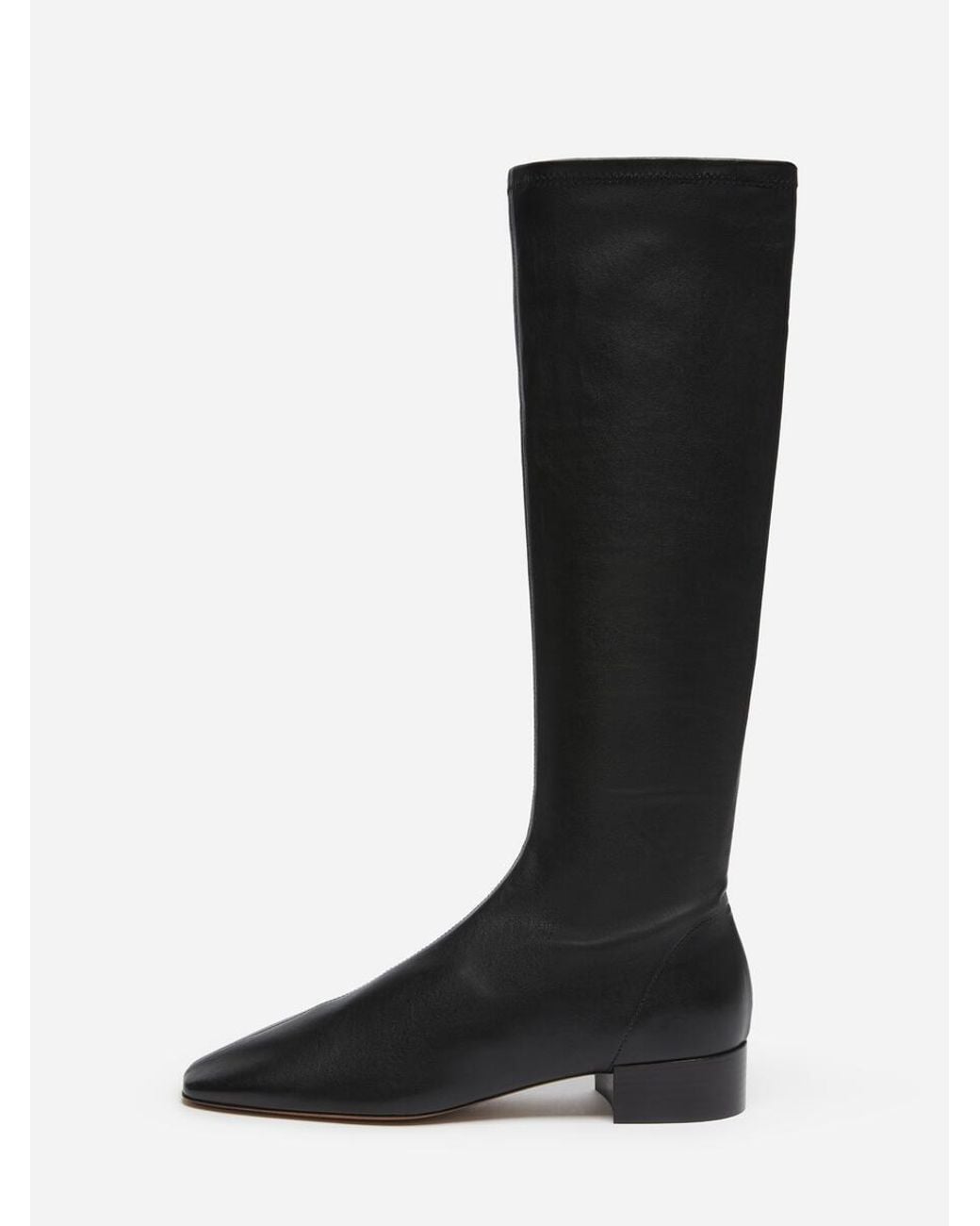 ARKET Black Stretch Leather Boots