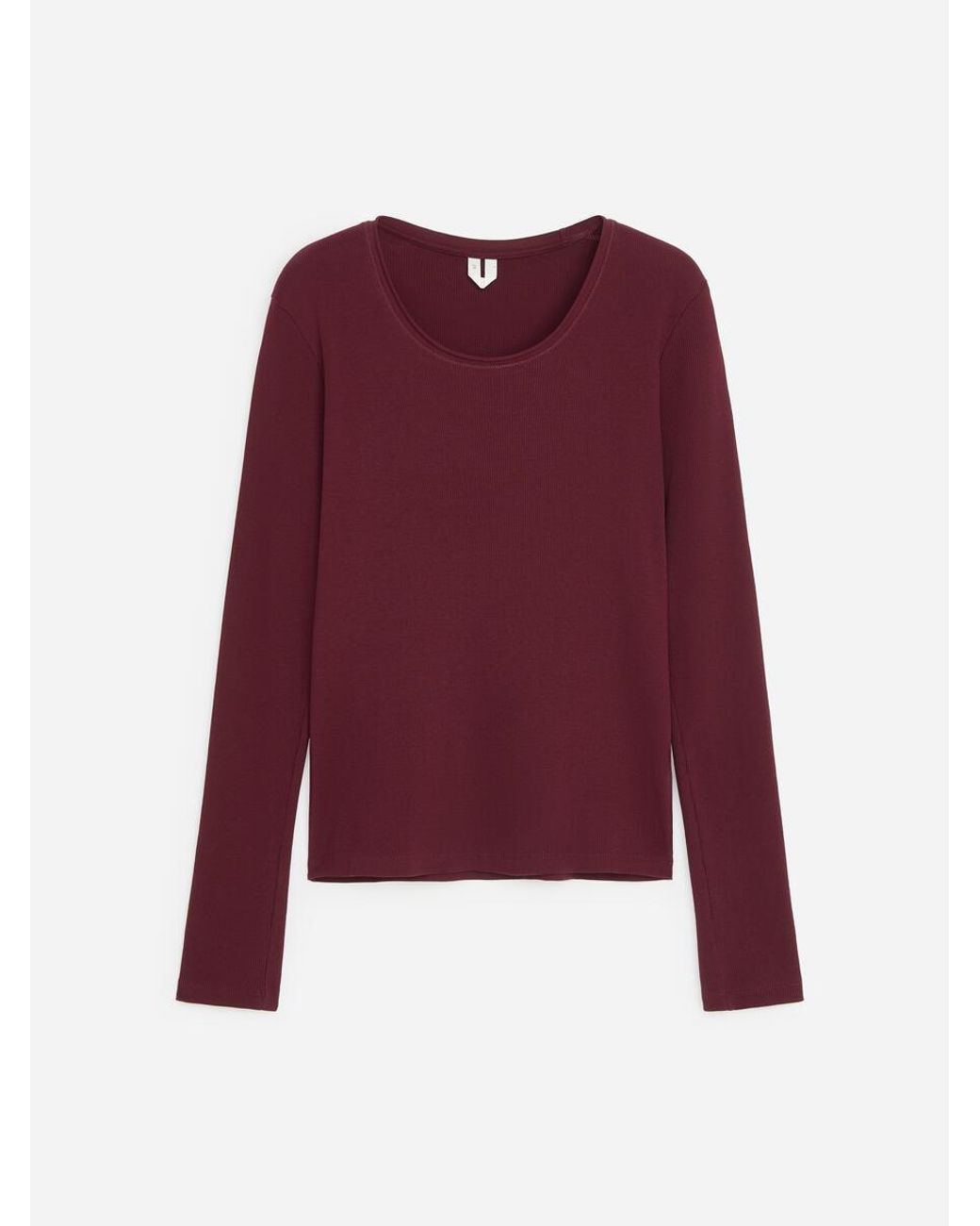 ARKET Purple Rib Cotton Top