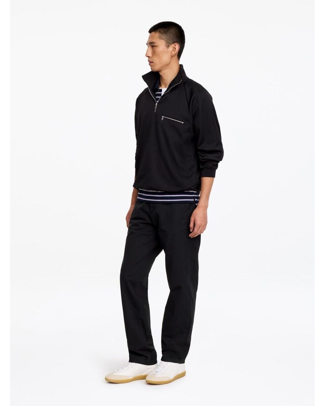 ARKET Black Straight Cotton Chinos for men