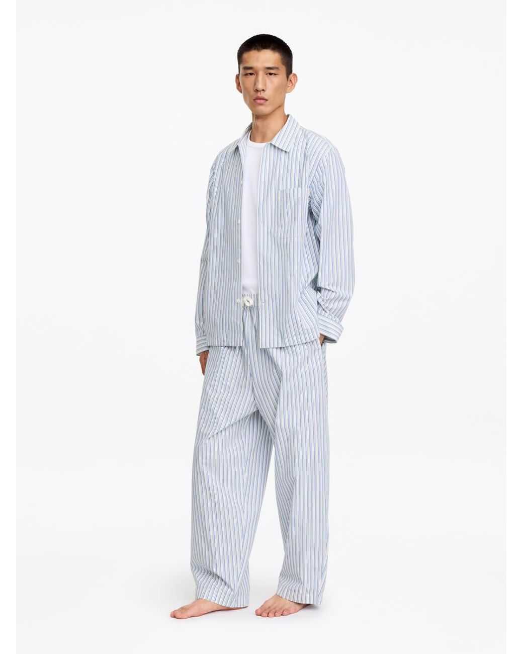 ARKET Blue Striped Pyjama Trousers for men