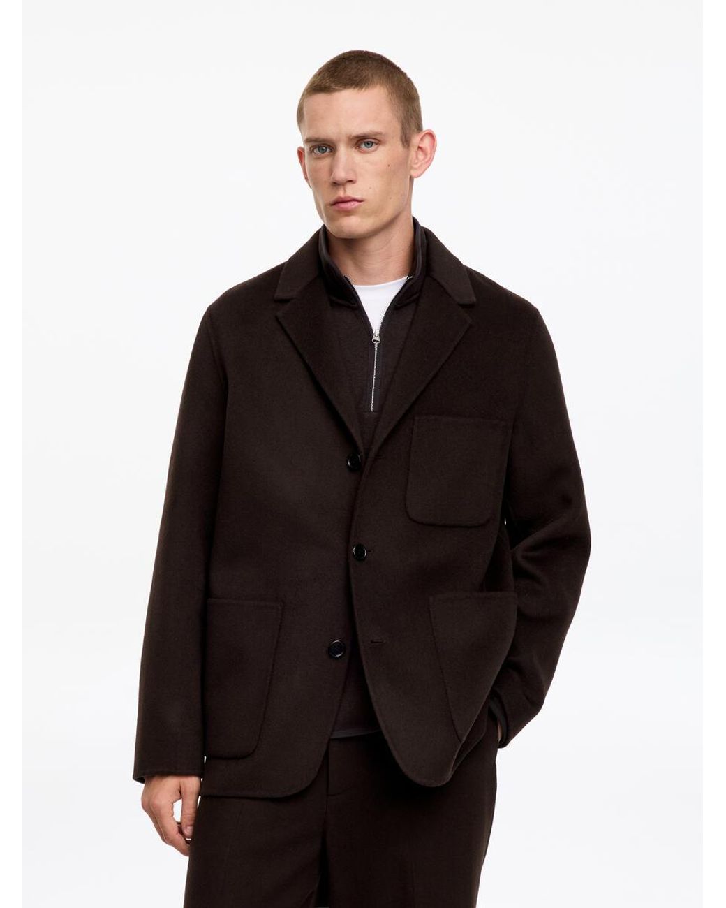 ARKET Black Wool Doublé Blazer for men