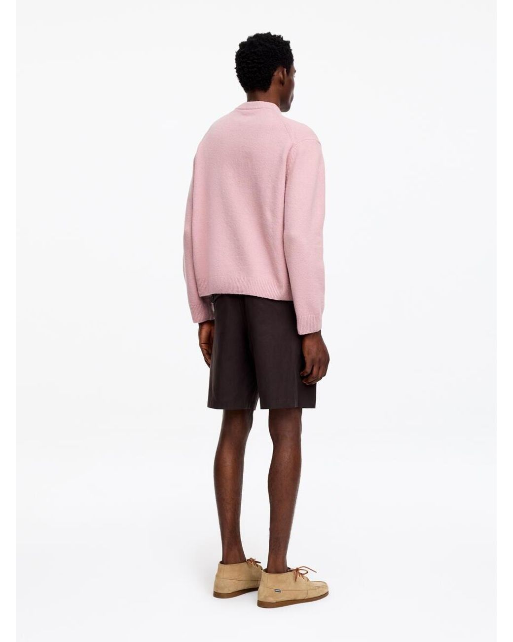 ARKET Pink Knitted Crewneck Jumper for men