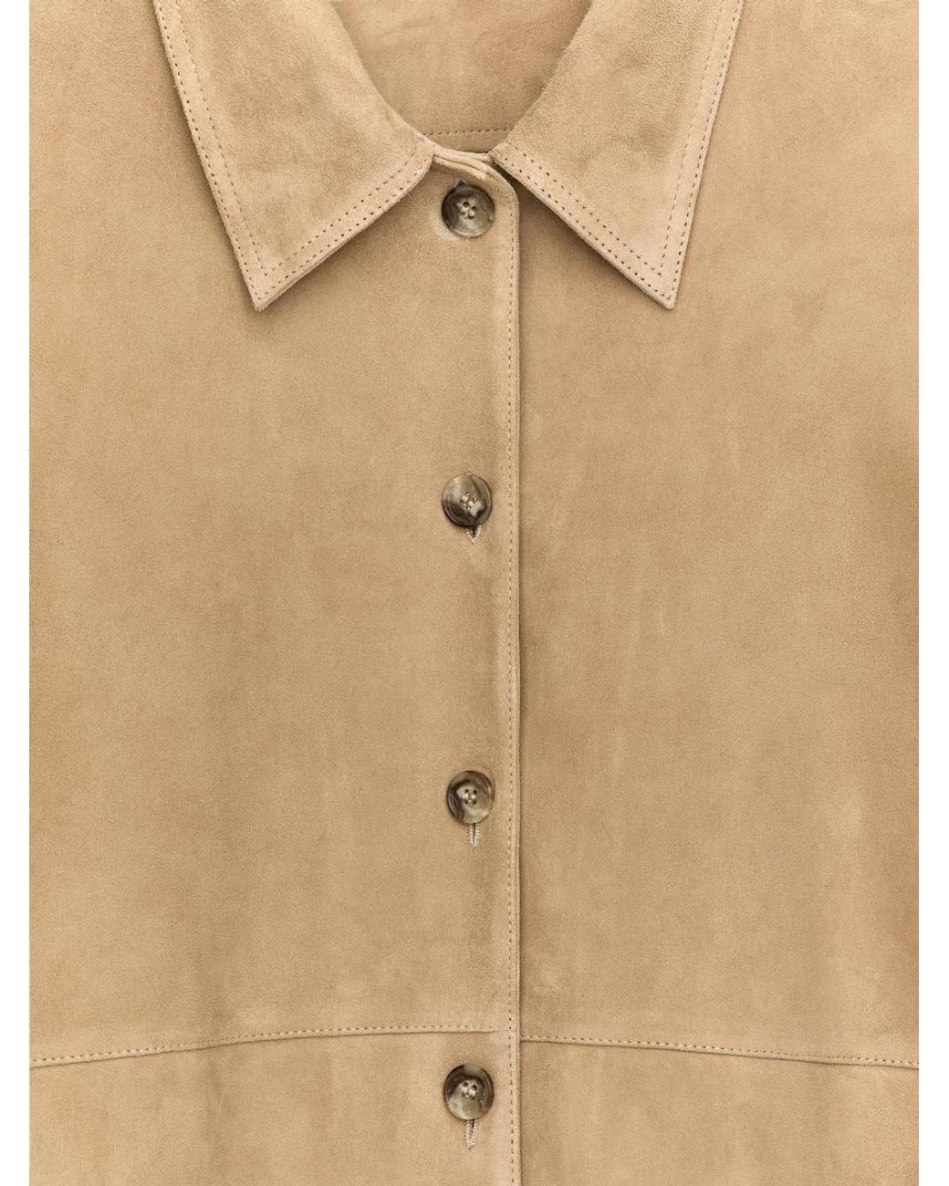 ARKET Natural Suede Shirt