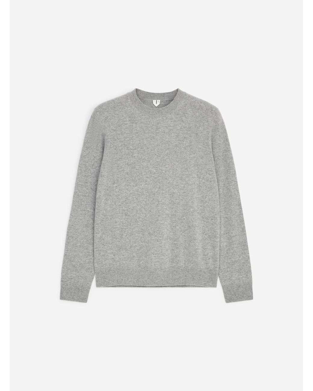 ARKET Gray Pure Cashmere Crew-Neck Jumper for men