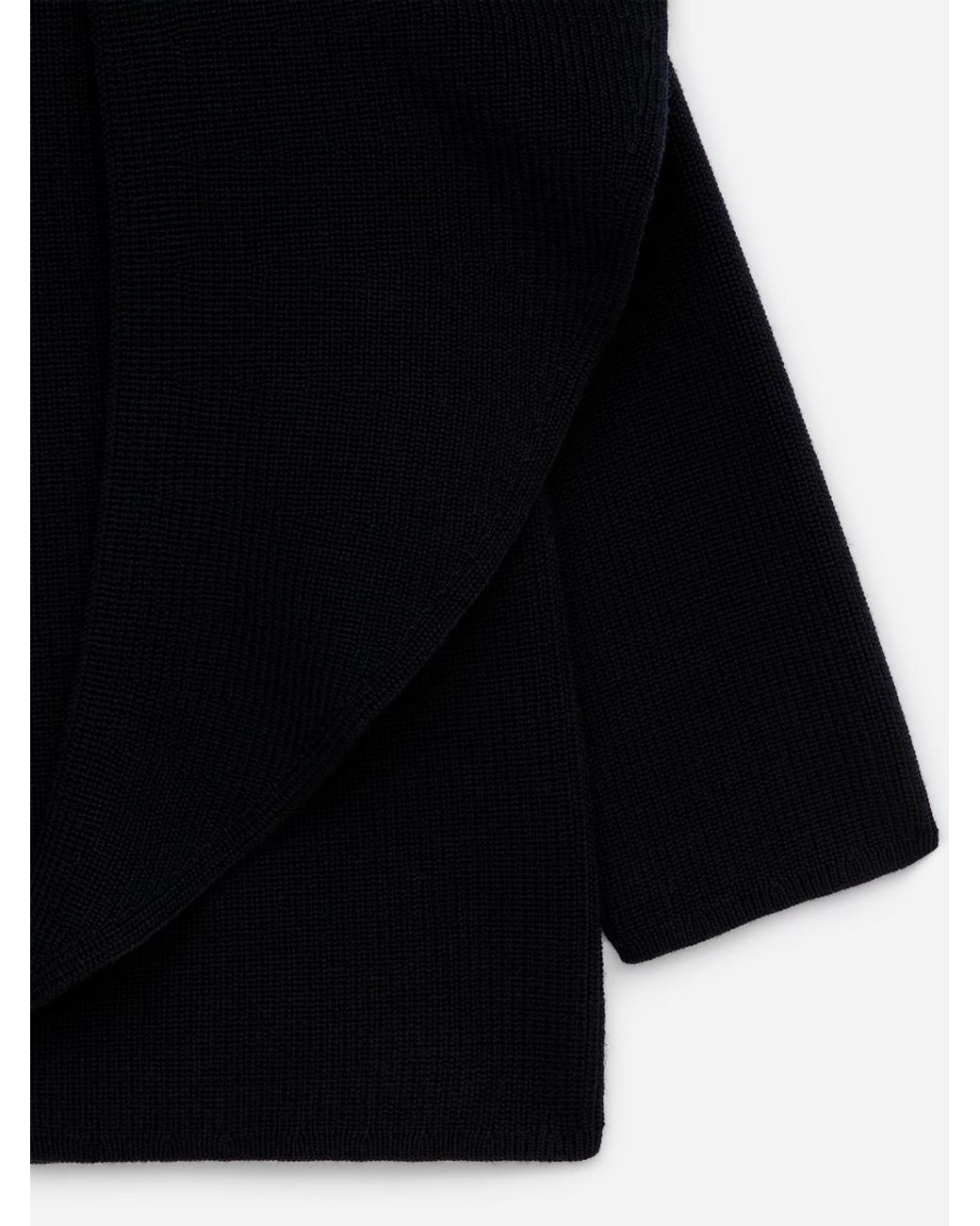 ARKET Black Draped-Scarf Knitted Jumper