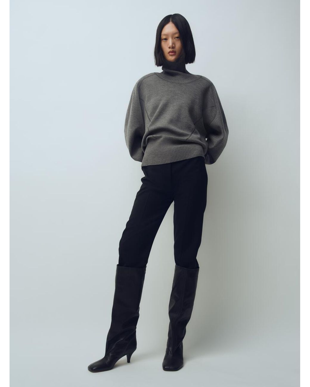 ARKET Blue Slim Tailored Trousers