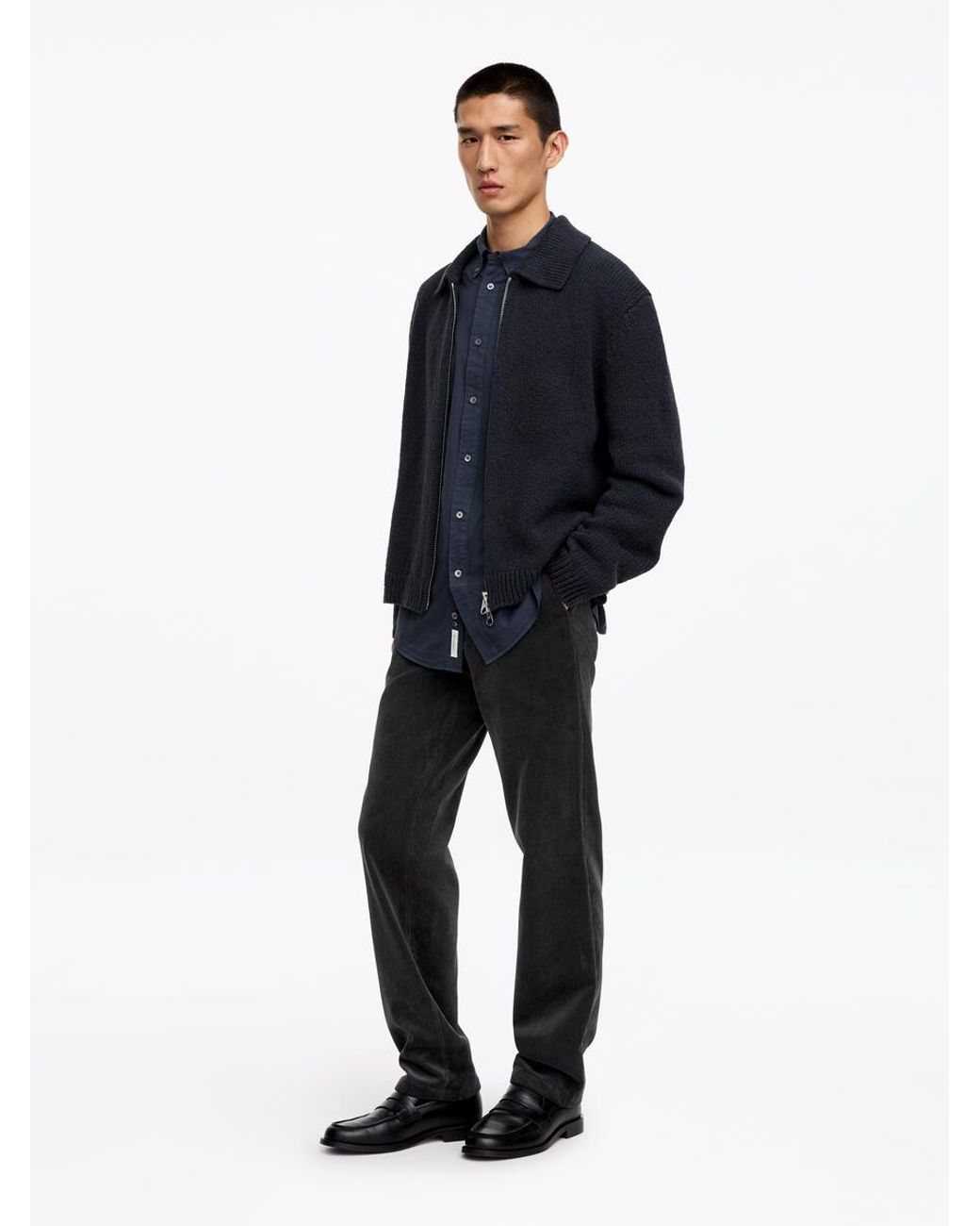 ARKET Blue Regular Corduroy Trousers for men