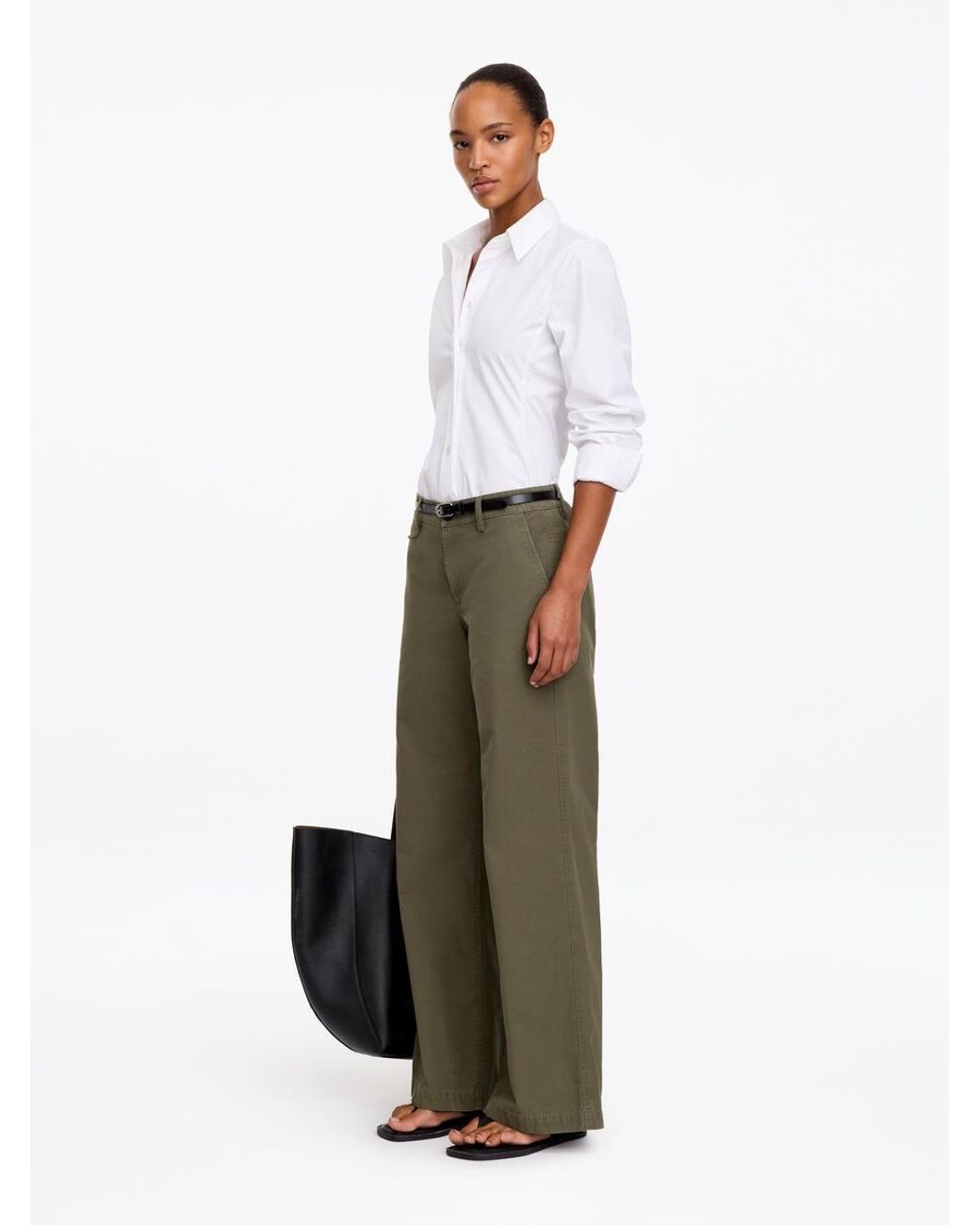ARKET White Cotton Chino Trousers