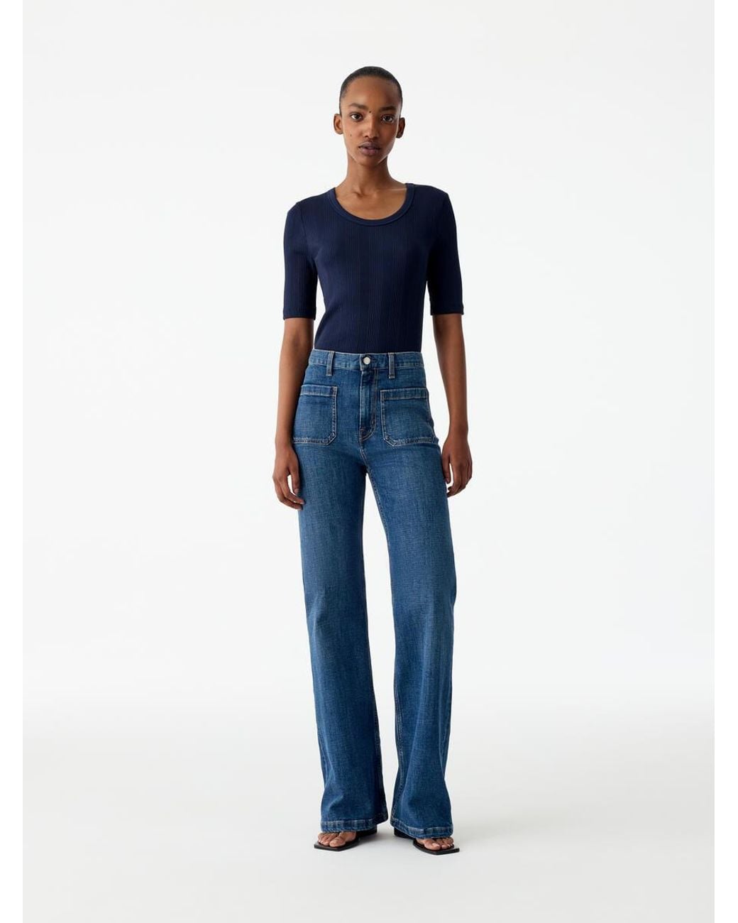 ARKET Blue Spruce Flared Jeans