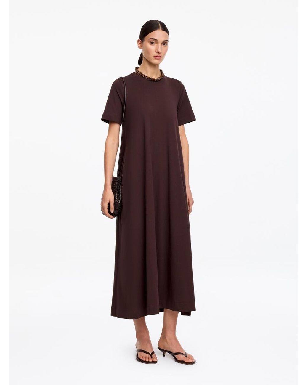 ARKET Red Maxi T-Shirt Dress