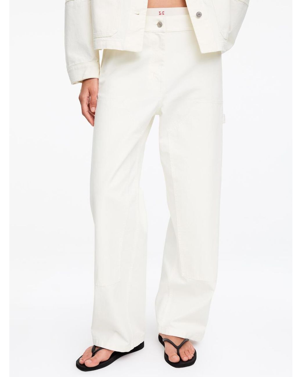 ARKET White And Laila Gohar Work Trousers