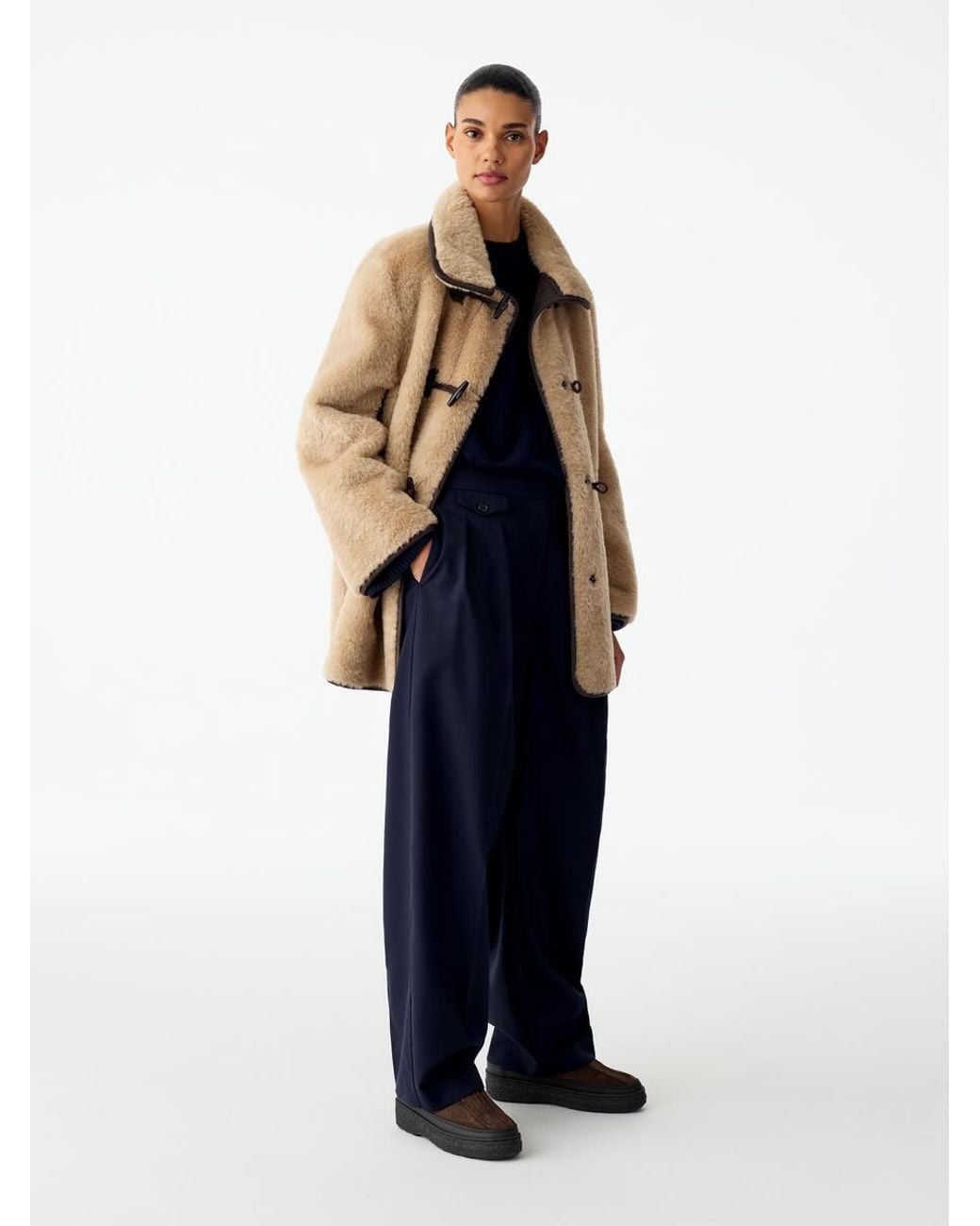 ARKET Brown Chunky Suede Boots