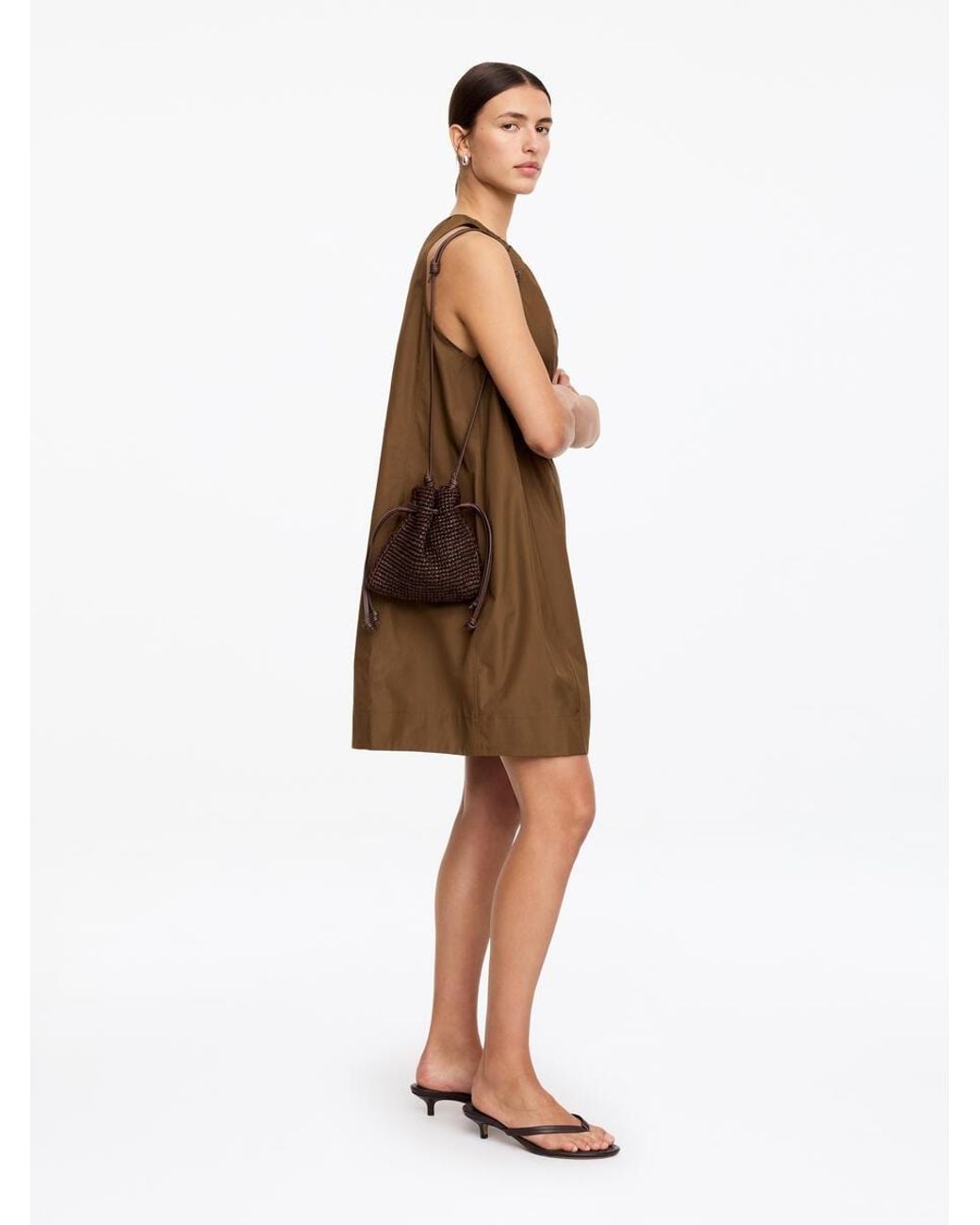 ARKET Brown Gewebte Pouch Aus Stroh