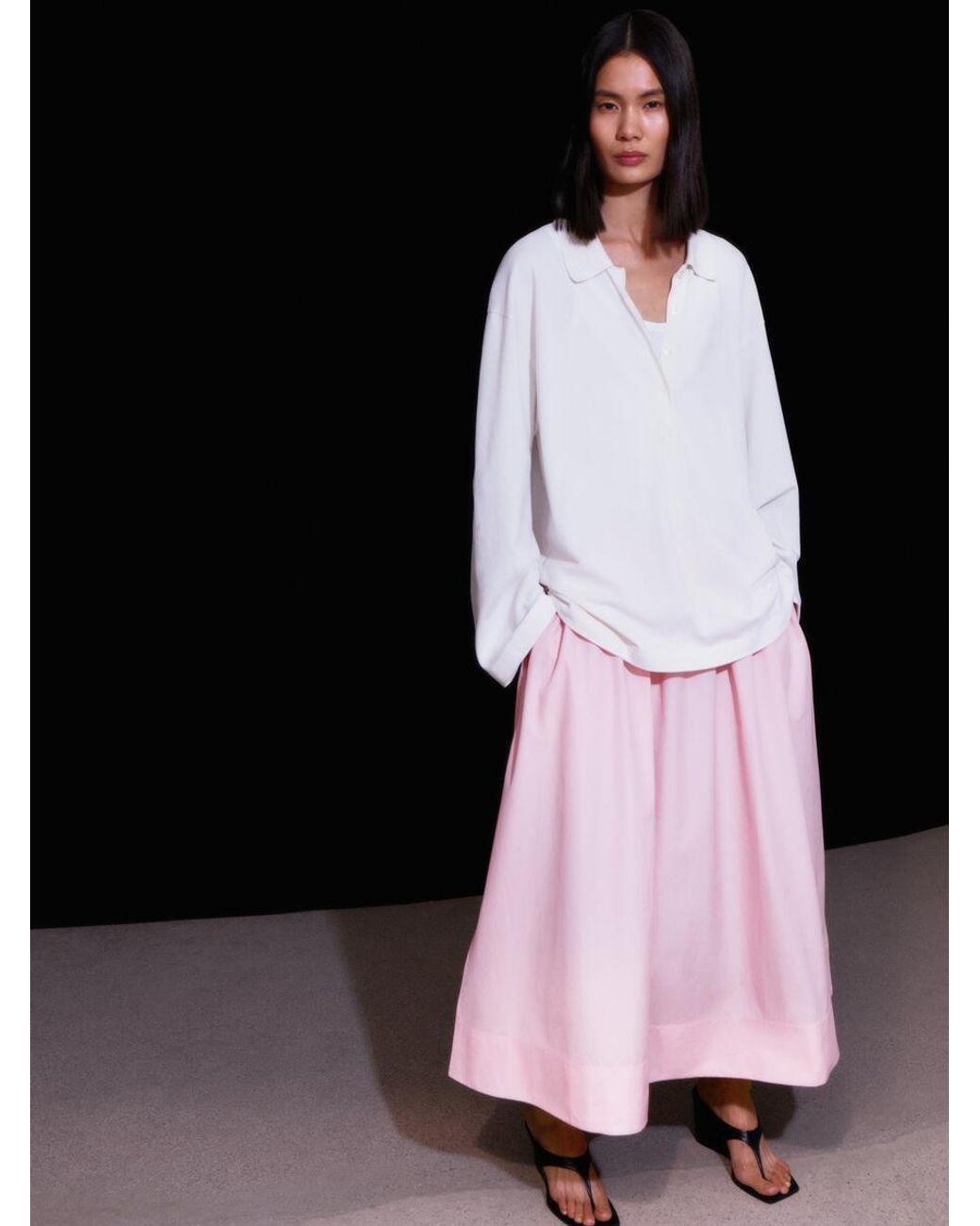 ARKET Blue Midi Cotton Skirt