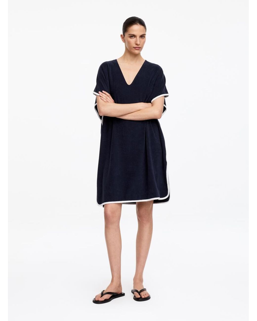 ARKET Blue Towelling Beach Dress