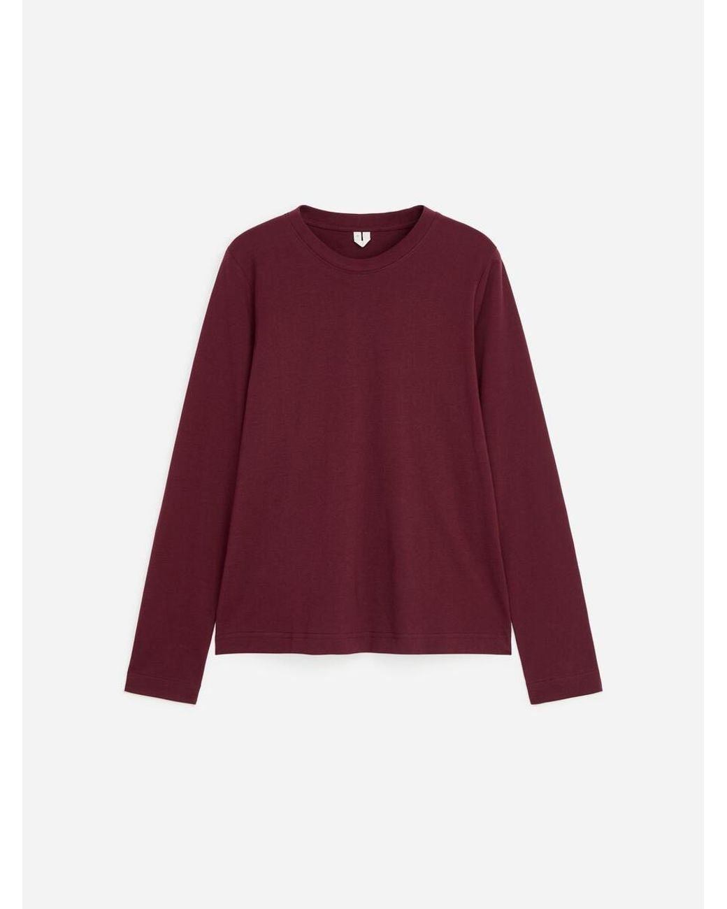 ARKET Red Signature Long-Sleeve T-Shirt