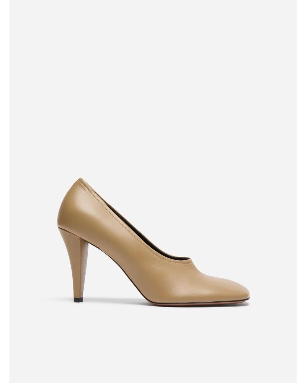 ARKET Black Square-Toe Leather Pumps