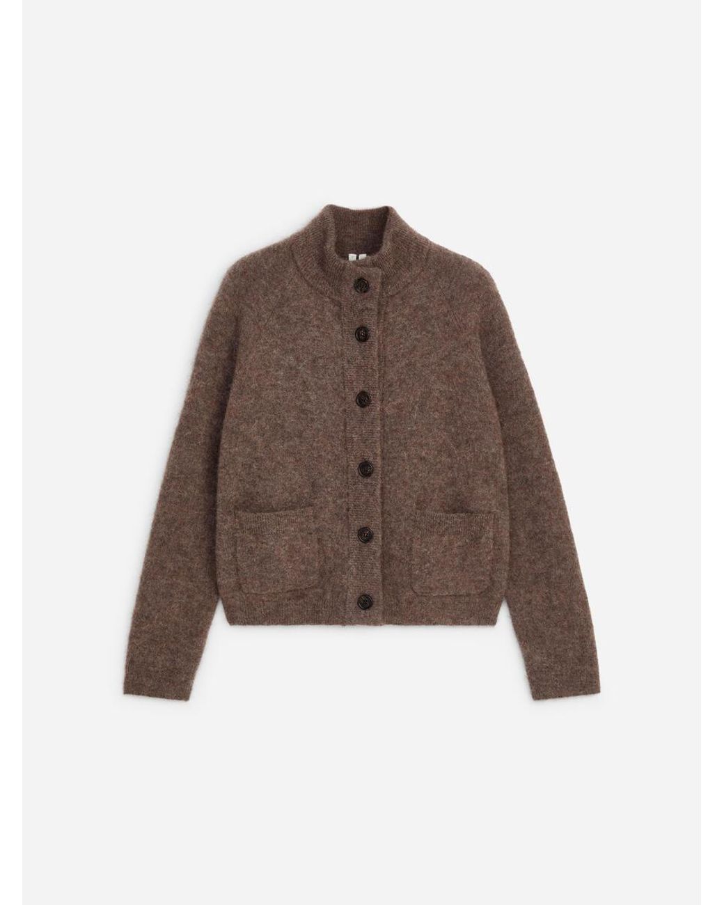 ARKET Brown Alpaca-Wool Blend Cardigan