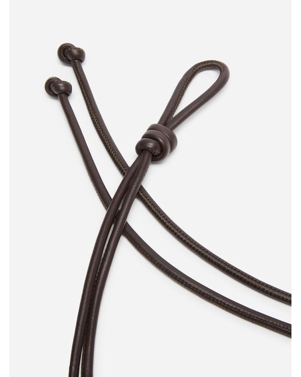 ARKET Brown Knotted Leather Waist Belt
