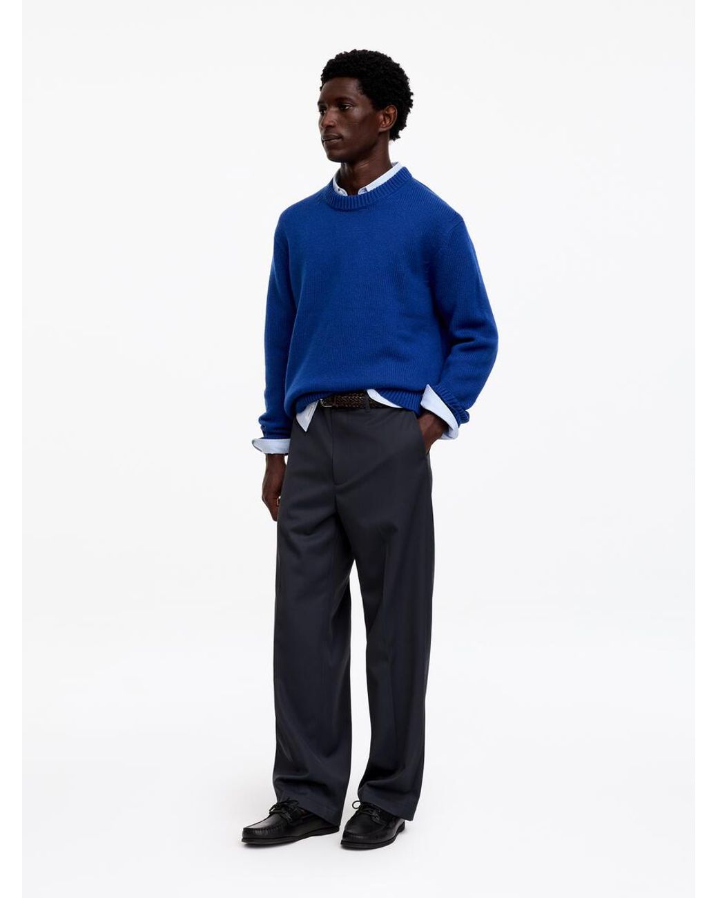 ARKET Blue Heavy Knit Wool Jumper for men