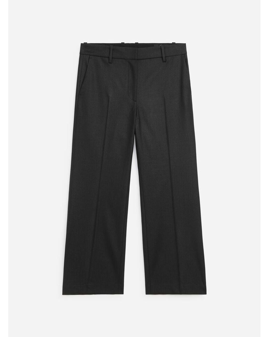 ARKET Blue Tailored Ankle-Length Trousers